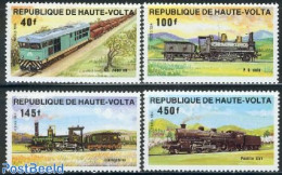 Upper Volta 1984 Locomotives 4v, Mint NH, Transport - Railways - Trains