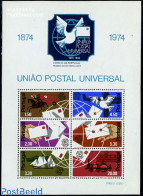 Portugal 1974 U.P.U. Centenary S/s, Mint NH, Transport - Post - U.P.U. - Railways - Ships And Boats - Unused Stamps