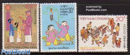 Vietnam, South 1975 New Year 3v, Mint NH, Various - Folklore - New Year - Nieuwjaar