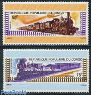 Congo Republic 1975 Railways 2v, Mint NH, Transport - Railways - Trains