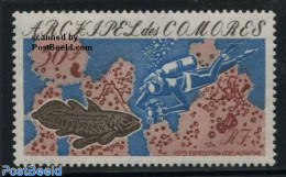 Comoros 1975 Coelacanth Expedition 1v, Mint NH, Nature - Sport - Fish - Diving - Poissons