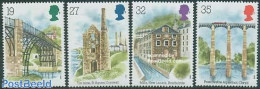 Great Britain 1989 Industrial Archaeology 4v, Mint NH, Various - Industry - Mills (Wind & Water) - Art - Bridges And T.. - Nuovi