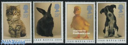 Great Britain 1990 Young Animals 4v, Mint NH, Nature - Animals (others & Mixed) - Birds - Cats - Dogs - Rabbits / Hares - Unused Stamps