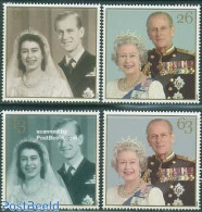 Great Britain 1997 Golden Wedding 4v, Mint NH, History - Kings & Queens (Royalty) - Otros & Sin Clasificación