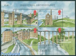 Great Britain 1989 Industrial Archeology S/s, Mint NH, Various - Industry - Mills (Wind & Water) - Art - Bridges And T.. - Neufs