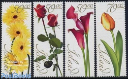 Iceland 2005 Flowers 4v, Mint NH, Nature - Flowers & Plants - Roses - Ungebraucht