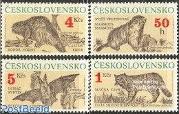 Czechoslovkia 1990 Animal Protection 4v, Mint NH, Nature - Animals (others & Mixed) - Bats - Cats - Altri & Non Classificati