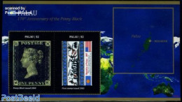 Palau 2010 170th Anniv. Of The Penny Black S/s, Mint NH, Stamps On Stamps - Postzegels Op Postzegels