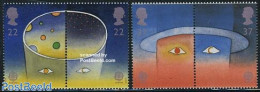 Great Britain 1991 Europa, Space Exploration 2x2v [:], Mint NH, History - Science - Europa (cept) - Astronomy - Art - .. - Otros & Sin Clasificación