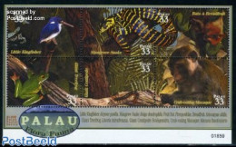 Palau 2000 Flora & Fauna 6v M/s,, Mint NH, Nature - Animals (others & Mixed) - Birds - Frogs & Toads - Monkeys - Snakes - Sonstige & Ohne Zuordnung