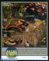 Palau 2000 Flora & Fauna 6v M/s, Mint NH, Nature - Animals (others & Mixed) - Butterflies - Crocodiles - Orchids - Autres & Non Classés