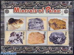 Palau 2004 Minerals 6v M/s, Phosphate, Mint NH, History - Geology - Autres & Non Classés