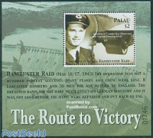Palau 2005 The Route To Victory S/s, Dambuster Raid, Mint NH, History - Transport - World War II - Aircraft & Aviation - 2. Weltkrieg