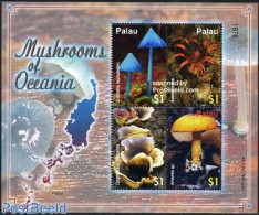 Palau 2006 Mushrooms 4v M/s, Mint NH, Nature - Various - Maps - Aardrijkskunde