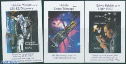 Palau 1998 Hubble 3 S/s, Mint NH, Science - Transport - Astronomy - Space Exploration - Astrologie