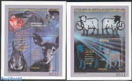 Palau 2000 Medical Developments 2 S/s, Mint NH, Health - Nature - Health - Cattle - Deer - Rabbits / Hares - Autres & Non Classés
