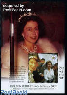 Palau 2002 Golden Jubilee S/s, Mint NH, History - Kings & Queens (Royalty) - Familles Royales