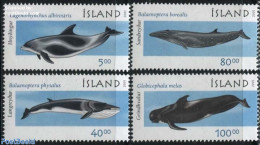 Iceland 2001 Whales 4v, Mint NH, Nature - Sea Mammals - Ongebruikt