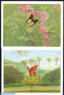 Maldives 1987 Butterflies 2 S/s, Mint NH, Nature - Butterflies - Maldivas (1965-...)