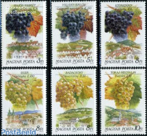 Hungary 1990 Wine 6v, Mint NH, Nature - Fruit - Wine & Winery - Ongebruikt