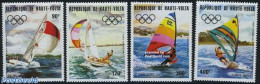 Upper Volta 1983 Olympic Games Los Angeles 4v, Mint NH, Sport - Transport - Olympic Games - Sailing - Ships And Boats - Voile