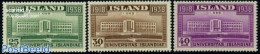 Iceland 1938 Independence 20th Anniversary 3v, Mint NH, Science - Education - Ongebruikt