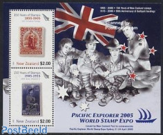 New Zealand 2005 Pacific Explorer 2005 S/s, Mint NH, Nature - Horses - Stamps On Stamps - Ongebruikt