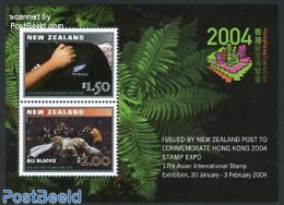 New Zealand 2004 Hong Kong, Rugby S/s, Mint NH, Sport - Rugby - Sport (other And Mixed) - Philately - Unused Stamps