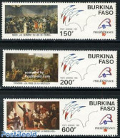 Burkina Faso 1989 French Revolution 3v, Mint NH, History - History - Sonstige & Ohne Zuordnung