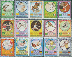 Upper Volta 1972 Olympic Winners 15v, Mint NH, Sport - Hockey - Olympic Games - Rasenhockey