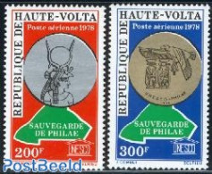 Upper Volta 1978 Philae Temple 2v, Mint NH, History - Autres & Non Classés