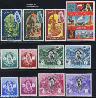 Bahrain 1966 Definitives 12v, Mint NH, Nature - Transport - Birds - Automobiles - Ships And Boats - Autos