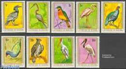 Burundi 1979 Birds 9v, Mint NH, Nature - Birds - Flamingo - Andere & Zonder Classificatie