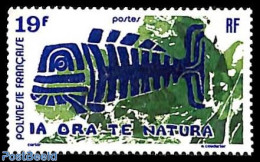 French Polynesia 1975 Nature Protection 1v, Mint NH, Nature - Fish - Art - Modern Art (1850-present) - Paintings - Neufs
