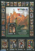 Romania 2011 Stained Glass 4v+s/s, Mint NH, Art - Stained Glass And Windows - Neufs
