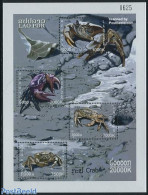 Laos 2007 Crabs 4v M/s, Mint NH, Nature - Shells & Crustaceans - Crabs And Lobsters - Meereswelt