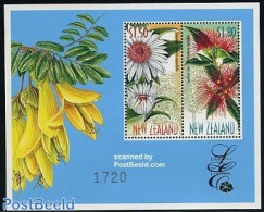 New Zealand 1999 Flowers S/s, Mint NH, Nature - Flowers & Plants - Neufs