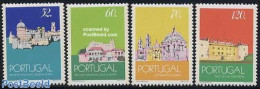 Portugal 1990 National Palaces 4v, Mint NH, Art - Architecture - Castles & Fortifications - Ongebruikt