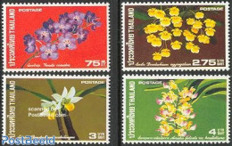 Thailand 1974 Orchids 4v, Mint NH, Nature - Flowers & Plants - Orchids - Thailand