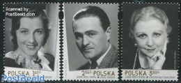 Poland 2013 Film Actors 3v, Mint NH, Performance Art - Movie Stars - Unused Stamps
