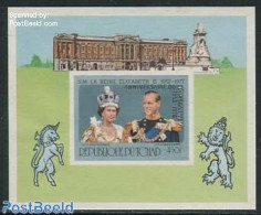 Chad 1978 Elizabeth II Silver Coronation S/s, Imperforated, Mint NH, History - Autres & Non Classés