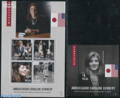 Palau 2014 Caroline Kennedy 2 S/s, Mint NH, History - American Presidents - Autres & Non Classés