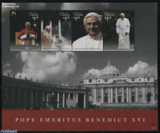 Palau 2014 Pope Emeritus Benedict XVI 4v M/s, Mint NH, Religion - Pope - Pausen