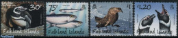 Falkland Islands 2015 Animals 4v, Mint NH, Nature - Birds - Fish - Penguins - Poissons