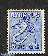 Ryu-Kyu 1950 Dragon 1v, Unused (hinged) - Riukiu-eilanden