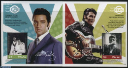 Palau 2015 Elvis Presley 2 S/s, Mint NH, Performance Art - Elvis Presley - Music - Musical Instruments - Popular Music - Elvis Presley
