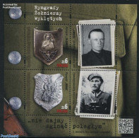 Poland 2017 Cursed Soldiers S/s, Mint NH, History - Coat Of Arms - Decorations - World War II - Unused Stamps
