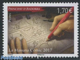 Andorra, French Post 2017 La Massana Comic 1v, Mint NH, Art - Comics (except Disney) - Unused Stamps