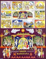 India 2017 Ramayana 10v M/s, Mint NH - Neufs