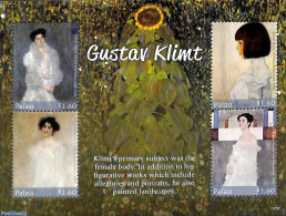 Palau 2017 Gustav Klimt 4v M/s, Mint NH, Art - Gustav Klimt - Modern Art (1850-present) - Paintings - Autres & Non Classés
